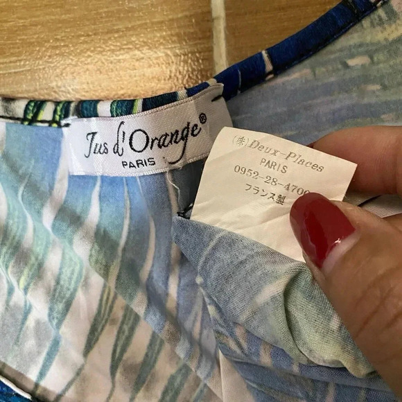 jus d orange Paris Midi Dress Fit Flare Round Neck Short Sleeve Stretch Women S - Picture 8 of 9